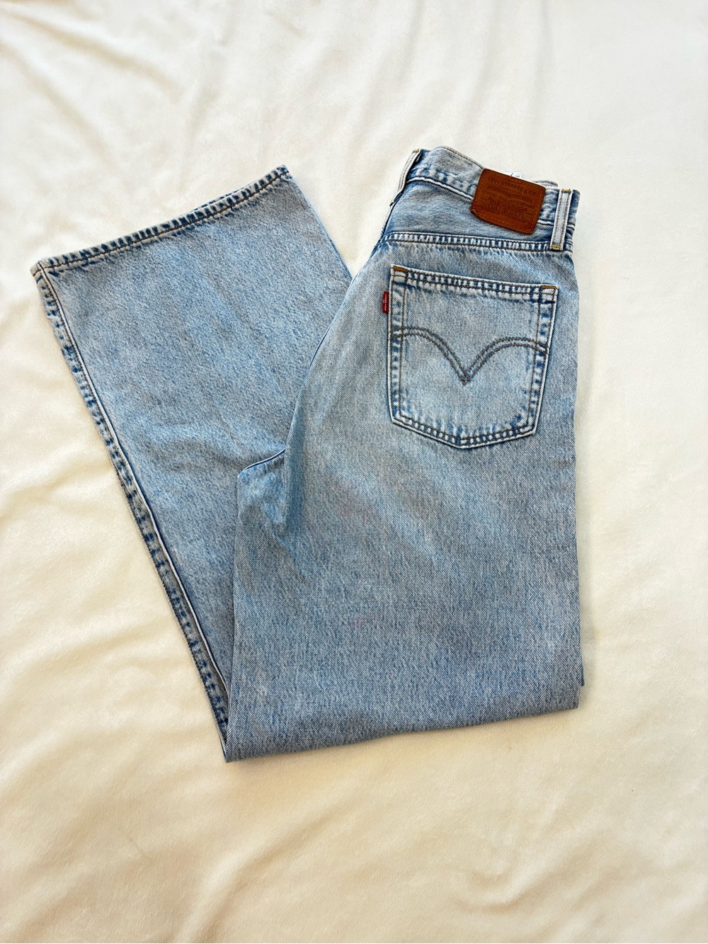 Levi's Light Blue High-Rise Wide Leg Jeans